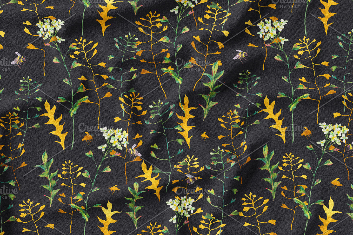 Watercolor meadow herbs&flowers, an Illustration by Depiano (Photo 18 of 19)