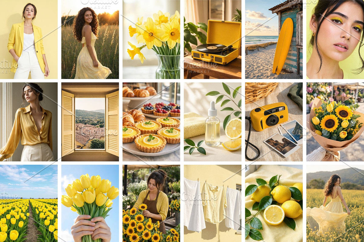 Yellow Aesthetic Stock Photos, a Beauty & Fashion Photo by Selenique Studio (Photo 10 of 11)