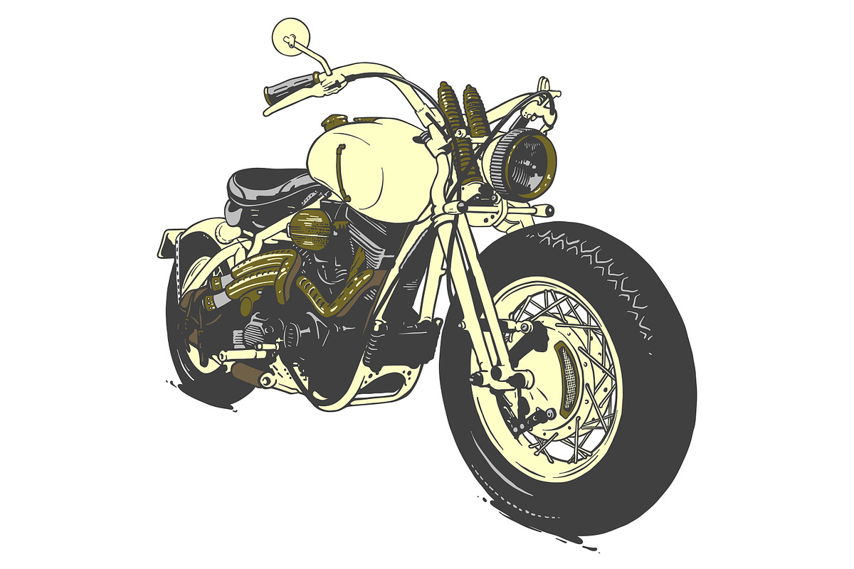 Vintage Custom Motorcicles, an Object Illustration by illusign (Photo 7 of 7)