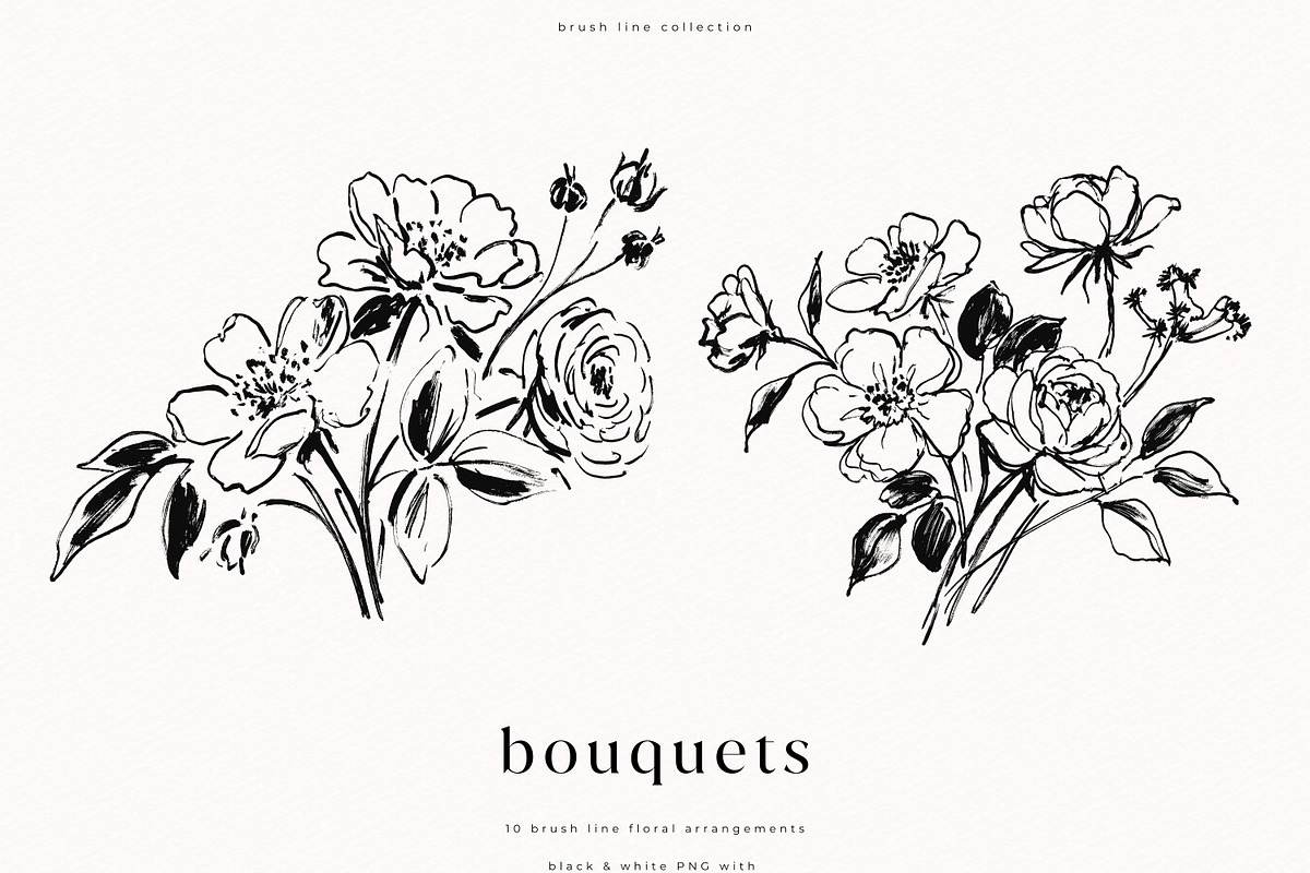 Hand Drawn Bouquets, a Decorative Illustration by PeDe Designs (Photo 8 of 10)