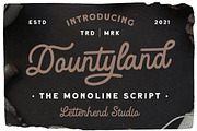 Dountyland - Monoline Script, a Script Font by Letterhend Studio (Thumbnail 1 of 8)