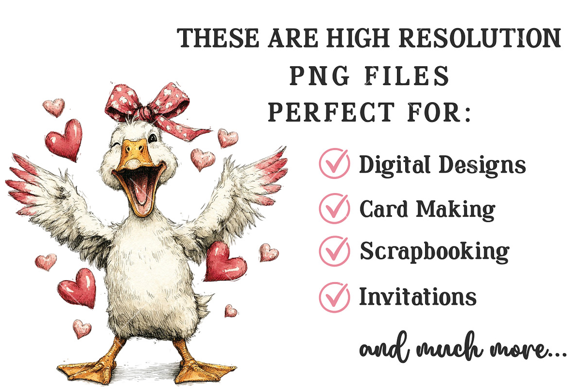 Valentine Goose Clipart, an Illustration by OK Design (Photo 6 of 6)