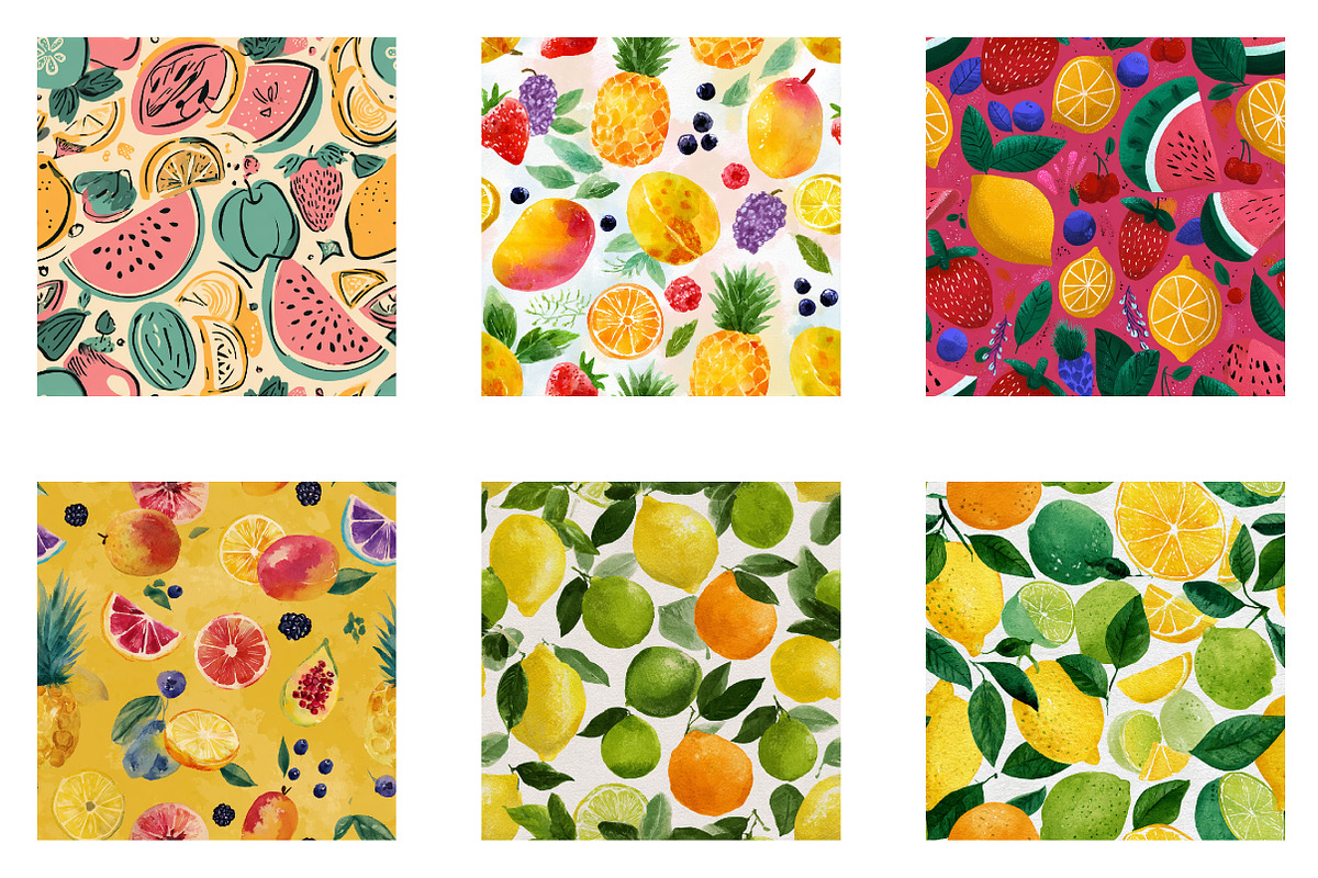 Summer Fruity Fun Seamless Pattern, a Pattern Graphic by CreationArt (Photo 3 of 7)