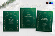Art Deco Christmas Flyer Template, a Flyer Template by BrandPacks (Thumbnail 1 of 5)