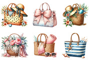 Summer Beach Bag Clipart Bundle, a Seasonal Illustration by DreamArtGraphic (Thumbnail 4 of 4)