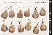 Svg Earrings with  Arabic pattern, a Graphic by CncCutModel (Thumbnail 1 of 3)