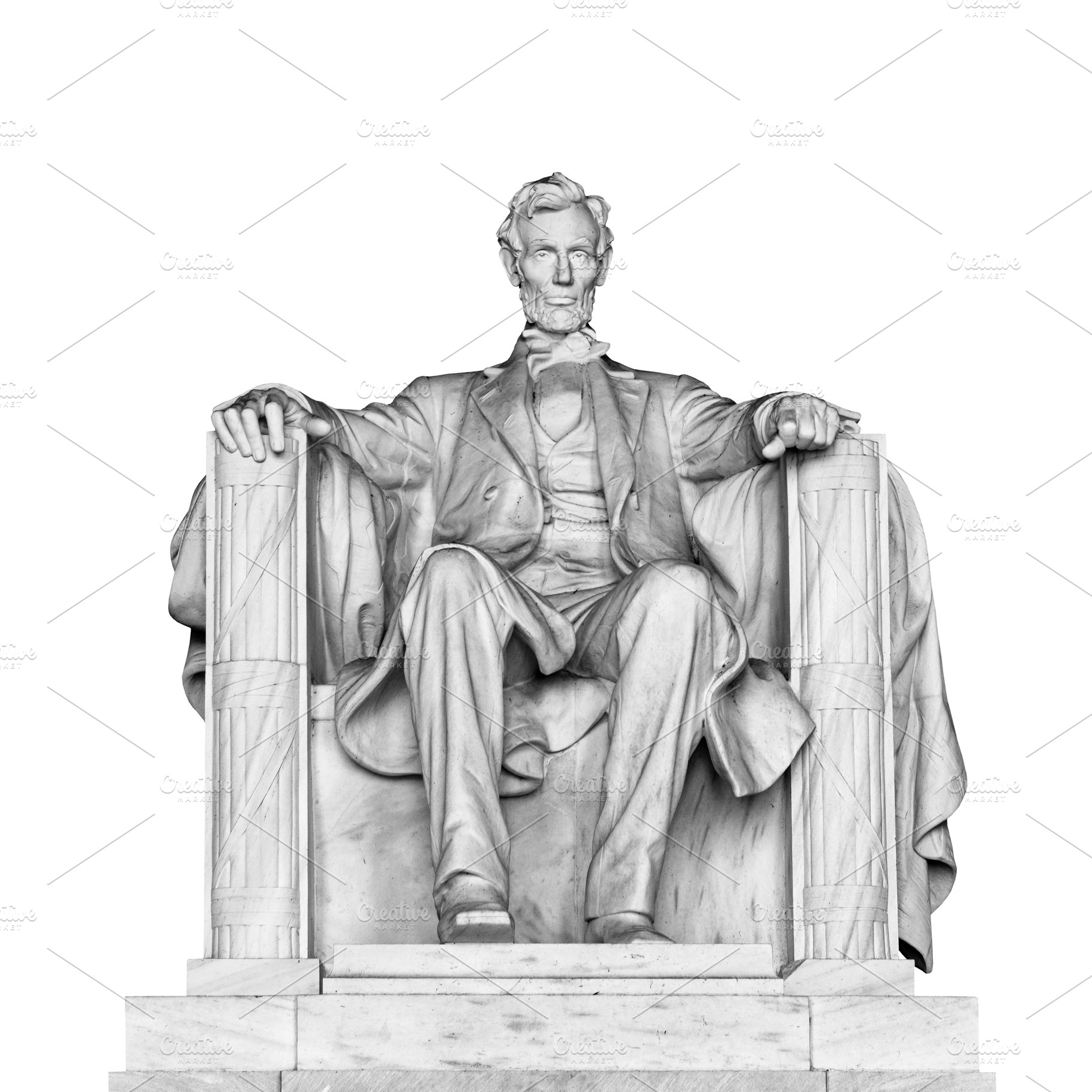 USA president Abraham Lincoln statue, a Person Photo by BOOCYS