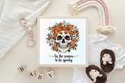 Halloween Skeleton Head PNG, an Illustration by CraftArtStudio (Thumbnail 4 of 4)
