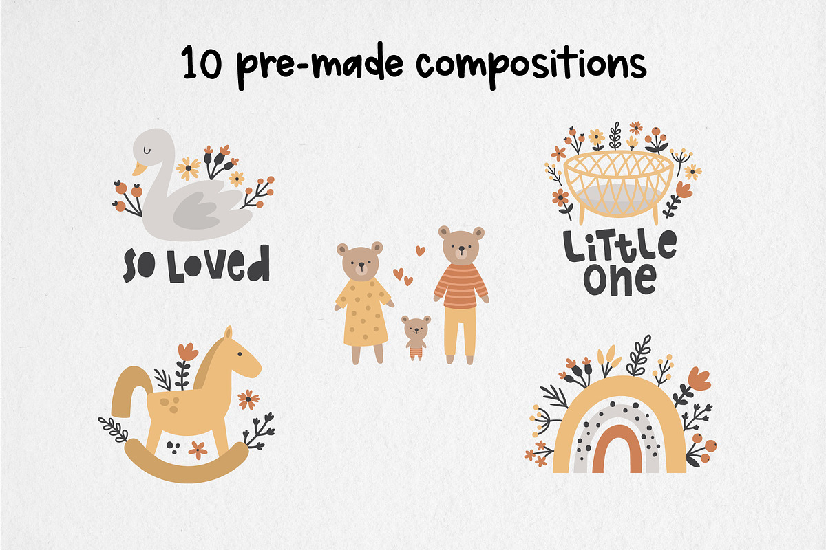 Boho Toys Nursery clipart collection, an Animal Illustration by Leysan Shayak (Photo 9 of 12)