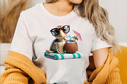 Summer Beach Animals Sublimation Cli, an Illustration by SVGArt (Thumbnail 3 of 8)