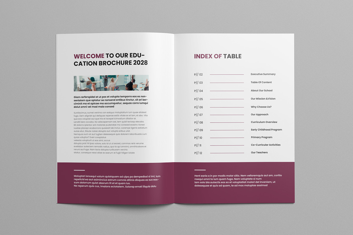 Education Brochure Template Canva, a Brochure Template by Pixelpick (Photo 3 of 9)