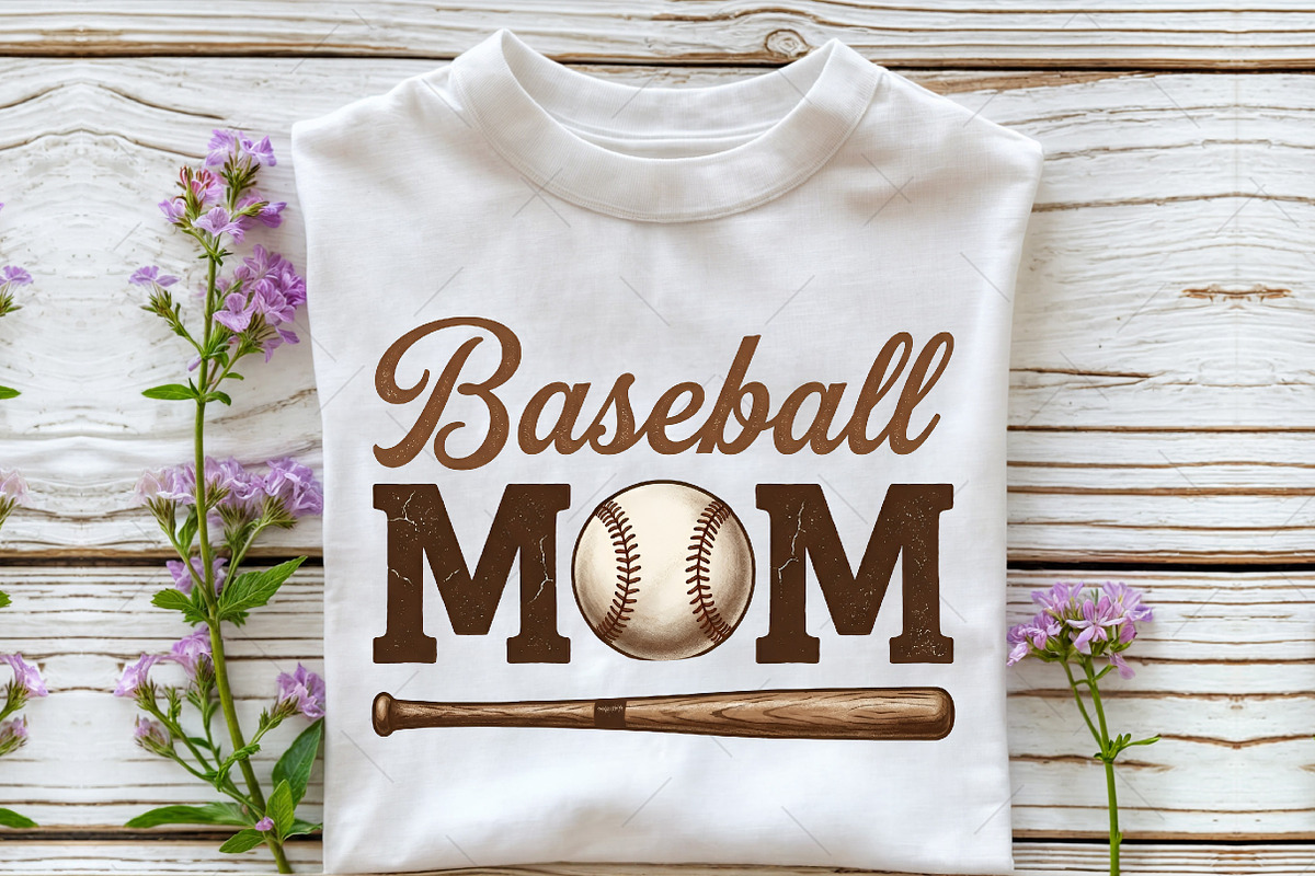 Baseball Mom Png, Baseball Vibes Png, an Illustration by OK Design (Photo 5 of 5)