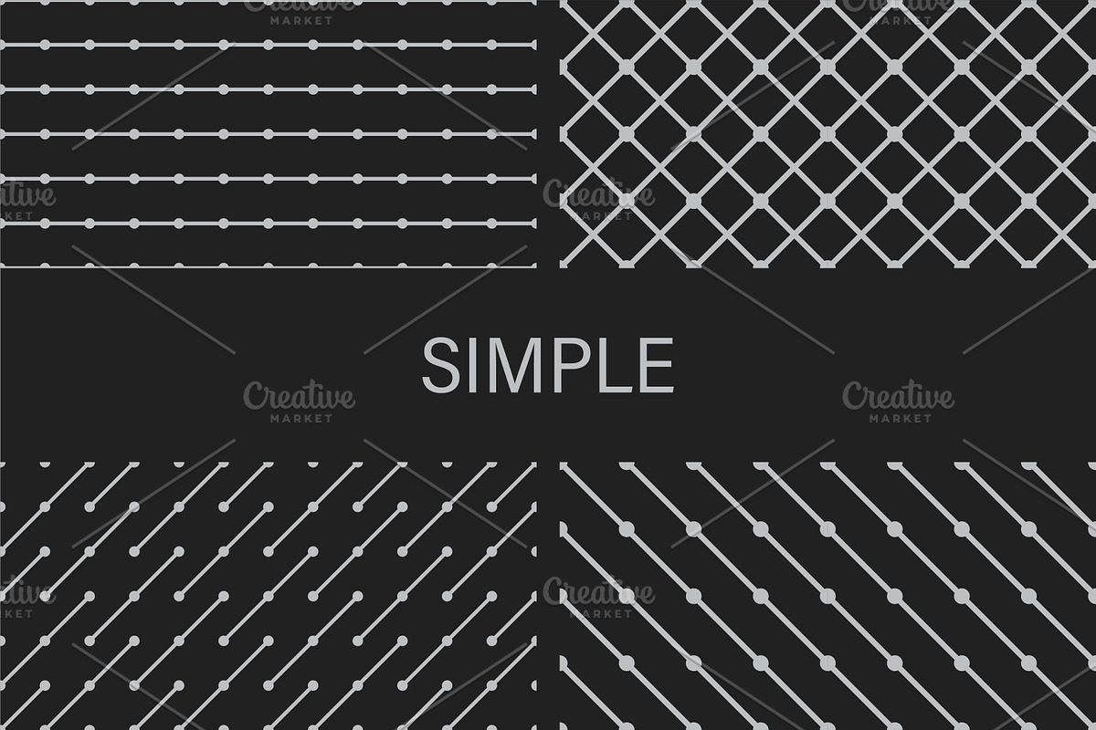 Minimalistc dark seamless patterns, a Pattern Graphic by ExpressShop (Photo 5 of 10)