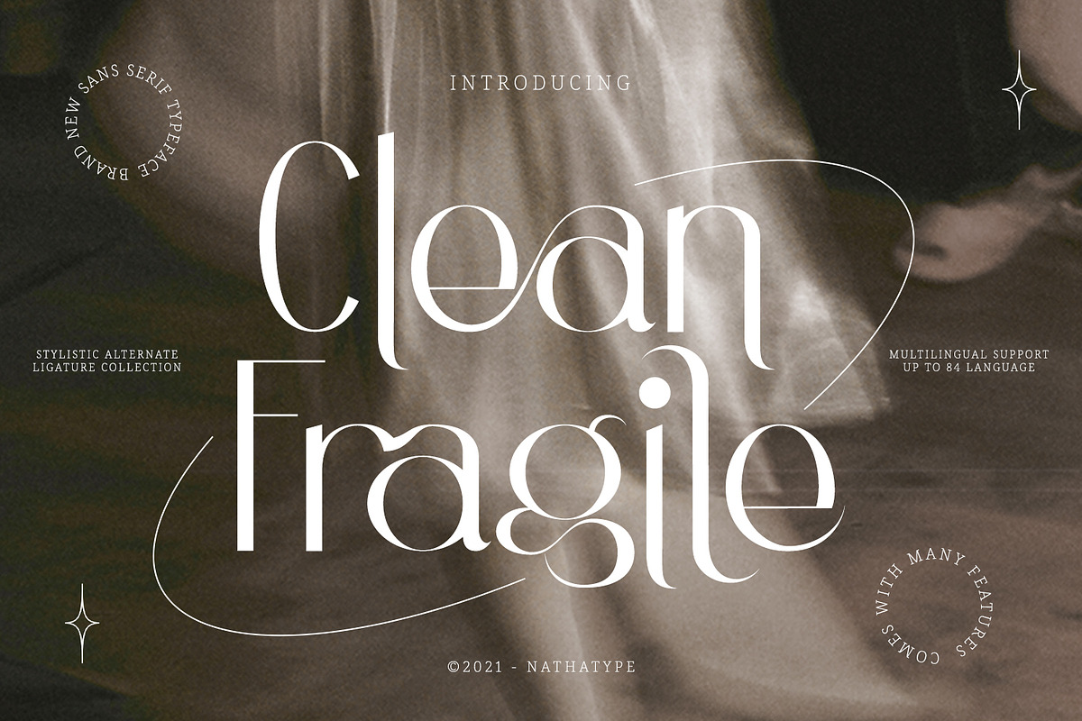 Clean Fragile, a Sans Serif Font by Nathatype (Photo 1 of 10)