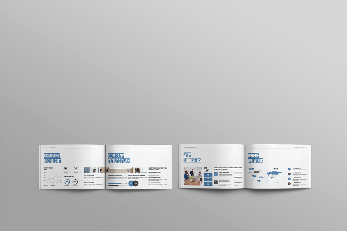 Company Profile Template Landscape, a Brochure Template by Work-Envance (Photo 7 of 7)