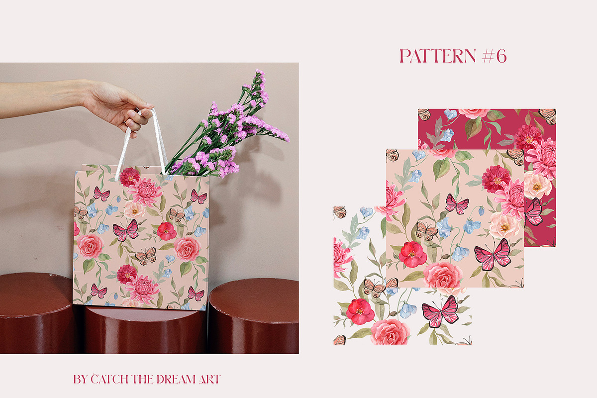 Viva Magenta Floral Watercolor 2023, a Decorative Illustration by Catch the Dream Art (Photo 19 of 24)