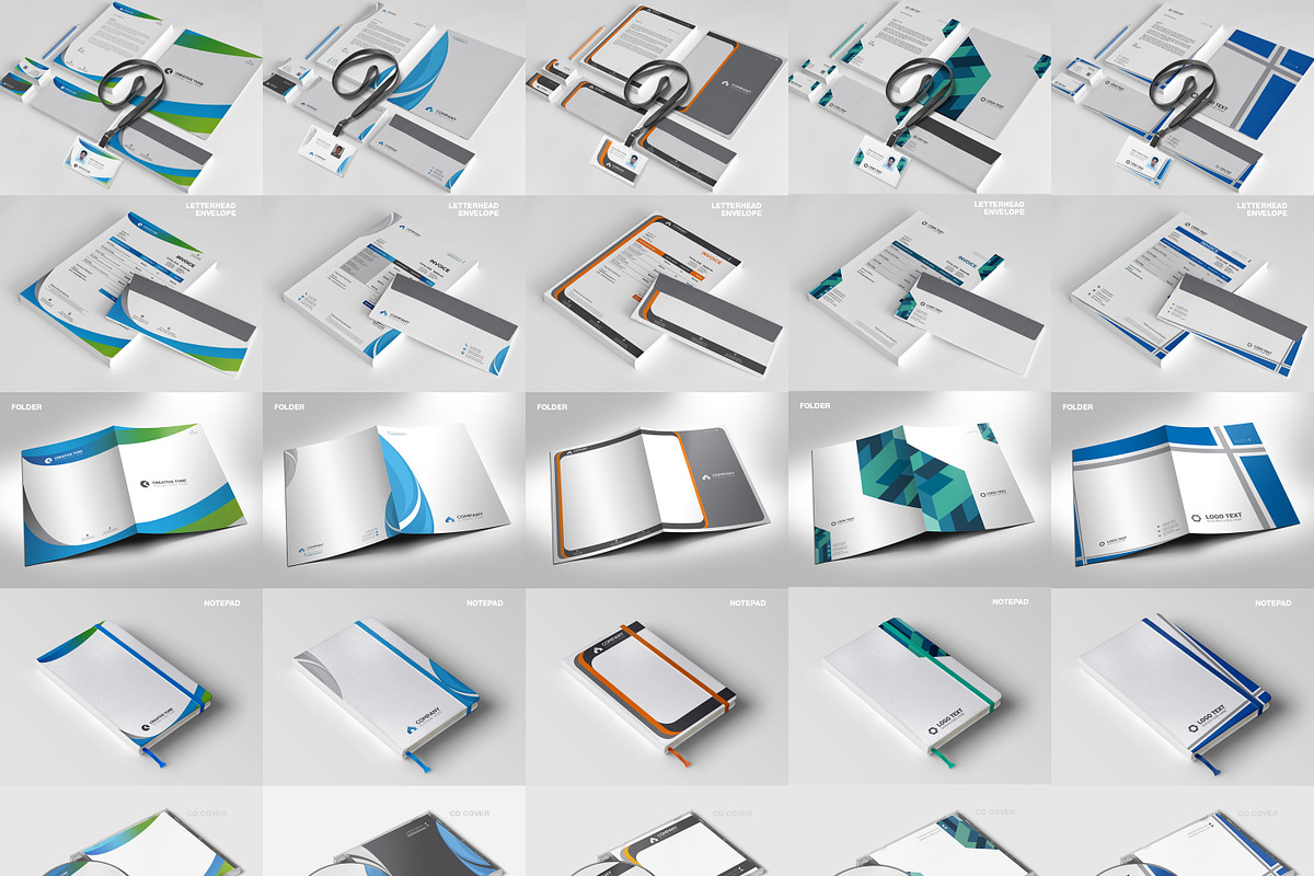 50 Corporate Identities Bundle, a Stationery Template by CodeGrape (Photo 4 of 7)