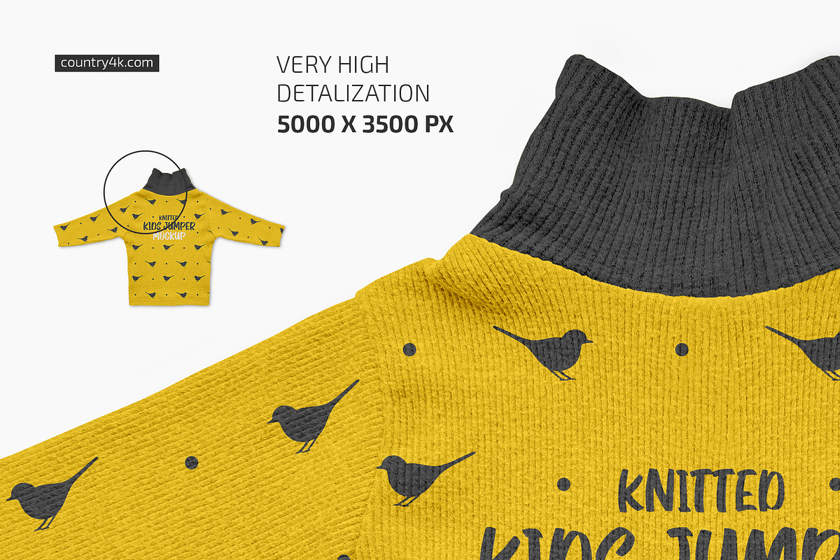 Knitted Kids Jumper Mockup Set, a Hoody Mockup by Country4k (Photo 3 of 4)