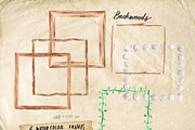 BACKWOODS frames - watercolor&vector, a Templates & Theme by aniunova (Thumbnail 2 of 3)