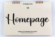 Homepage | Script Font, a Script Font by Scratchones (Thumbnail 1 of 8)