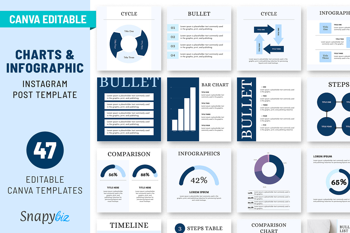 Instagram Charts and Graphs Template, a Presentation Template by Snapybiz (Photo 1 of 8)