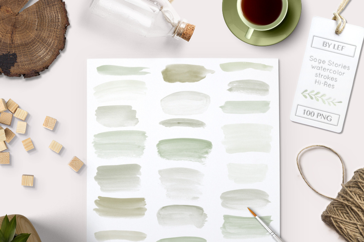 Watercolor Photoshop Brushes CC preview 6