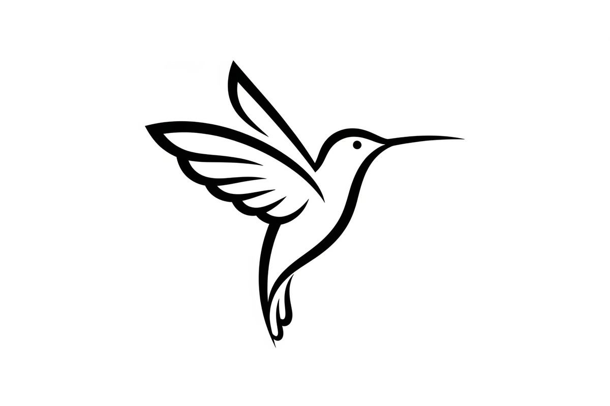 Hummingbird Line Art SVG Bundle, an Illustration by yasushie (Photo 11 of 31)