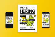 We're Hiring Flyer, a Flyer Template by Aiyari Graphic (Thumbnail 1 of 3)