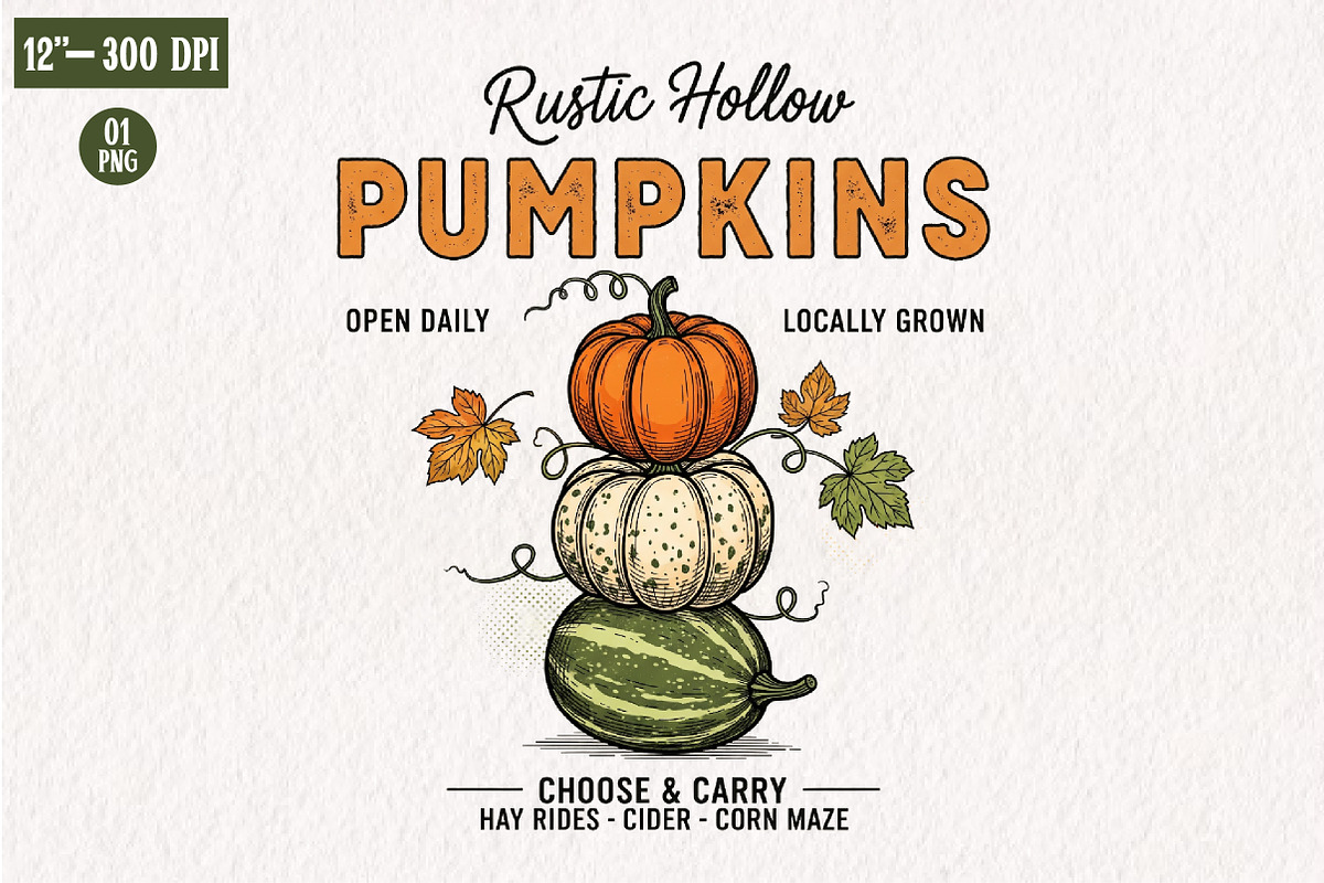 Rustic Fall Farmhouse Sign PNG Bundl, an Illustration by CreationArt (Photo 11 of 11)
