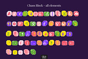 Chaos Blocks - playful pixel font, a Symbol Font by Elena Choo (Thumbnail 8 of 12)