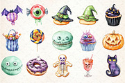 Watercolor Halloween Sweets Clipart, an Illustration by Rose Art (Thumbnail 2 of 7)