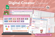 Creator Dashboard Spreadsheet, a Stationery Template by bellaROSEworkshop (Thumbnail 1 of 6)