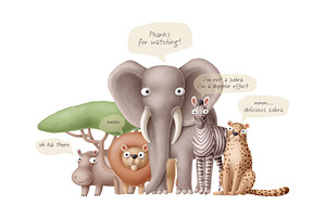 Little Safari Clipart Set