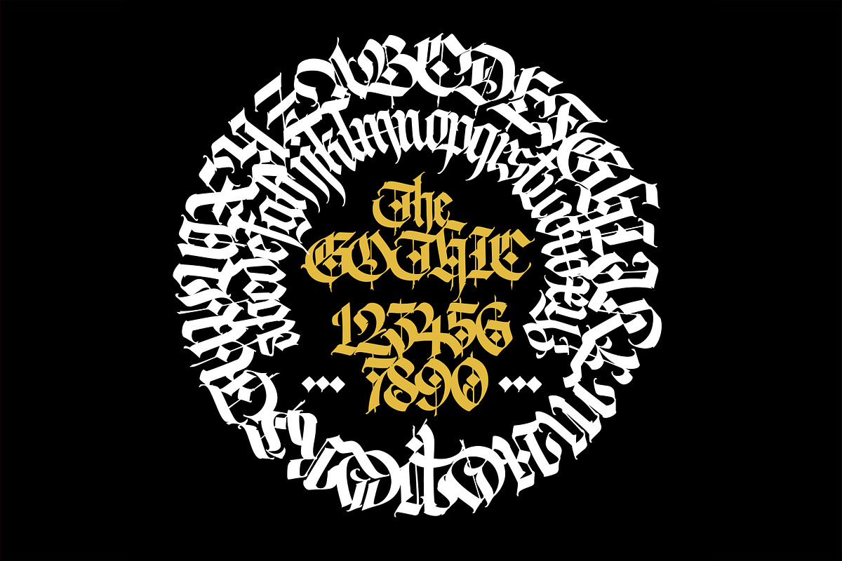 Gothic font 010, a Blackletter Font by GeekClick (Photo 3 of 24)
