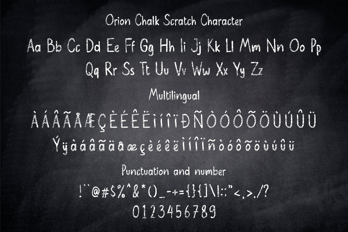 Orion Chalk Font, a Symbol Font by Allouse Studio (Photo 7 of 9)