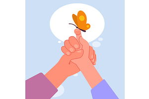 Parents hands. father or mother, a Person Illustration by Onyx