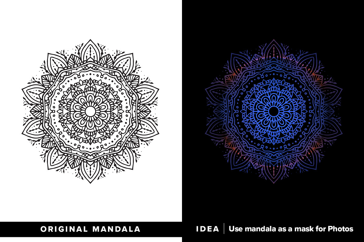 300 Vector Mandala Ornaments, a Decorative Illustration by pixaroma (Photo 40 of 49)