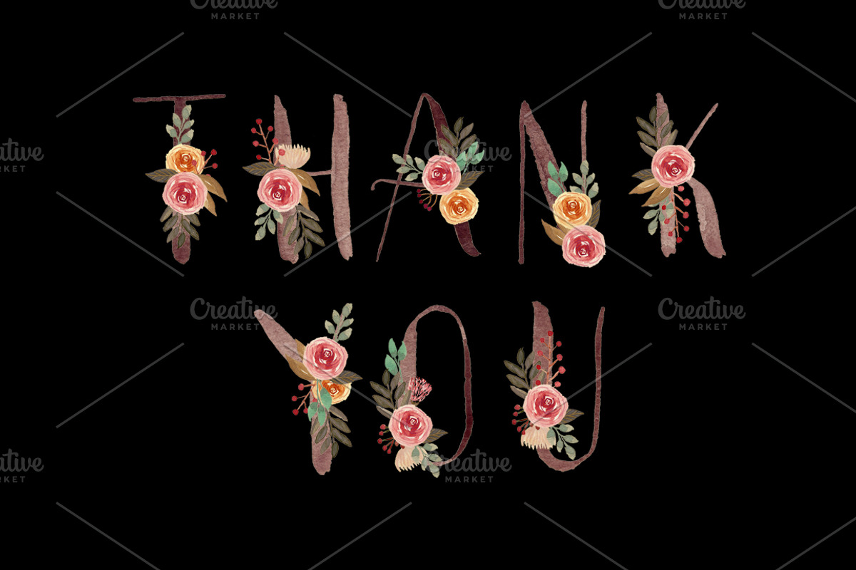 Floral Monogram Letters, a Decorative Illustration by wulano (Photo 6 of 6)