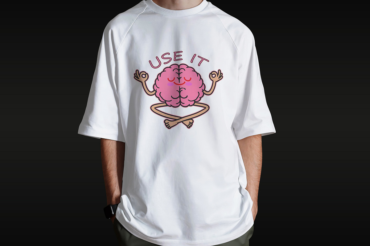Use It Brain Mindful T-Shirt Design, an Object Illustration by Ahluva Studio (Photo 3 of 6)