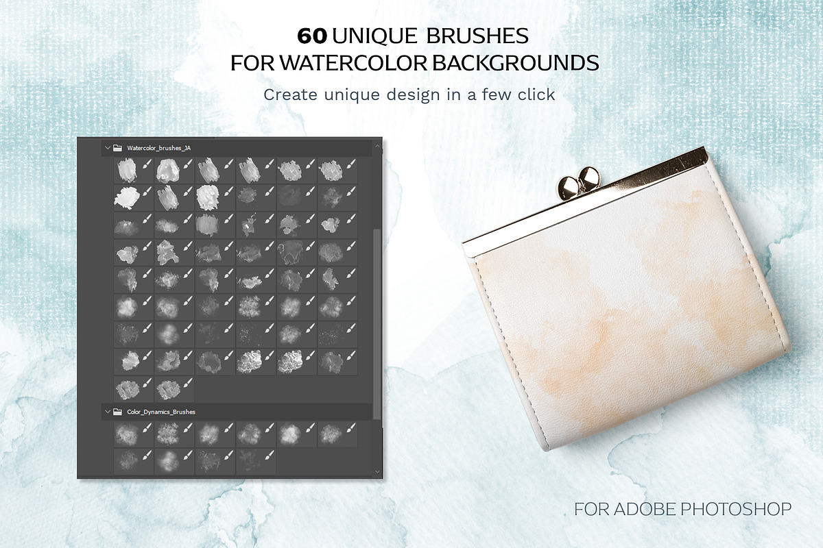 Watercolor Photoshop brush set, a Brush Add-On by Jenteva Art (Photo 2 of 15)