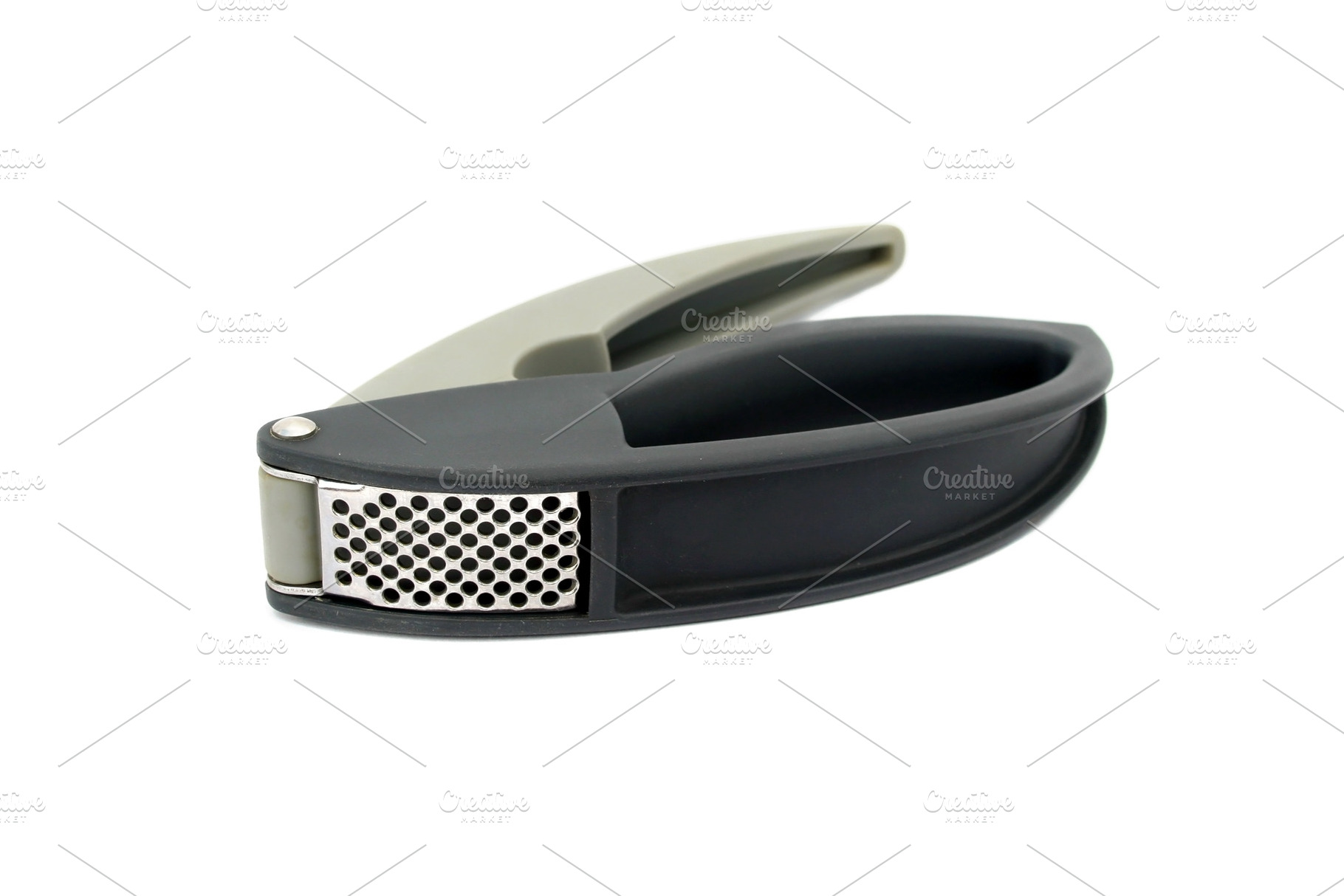 Garlic press isolated, a Photo by saiko3p