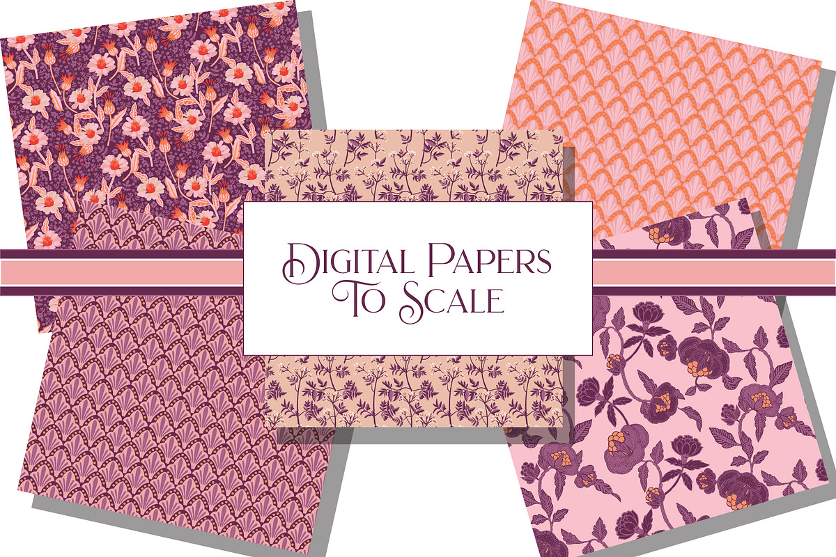 Bohemian Bloom Patterns PinkPurple, a Pattern Graphic by RachelStudio (Photo 7 of 10)