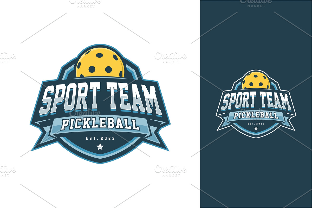 Pickleball sport logo badge emblem, a Branding & Logo Template by jundio studio