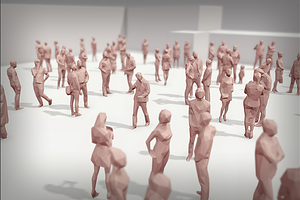 Lowpoly People Crowd