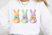 Faux Yarn Easter Bunnies png, an Illustration by Watercolor design (Thumbnail 3 of 6)