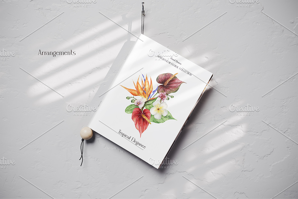 Watercolor Tropical Elegance, a Decorative Illustration by MayaNavits (Photo 4 of 9)