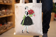Vintage Christmas Lady Clipart, an Illustration by SinaCreation (Thumbnail 5 of 7)