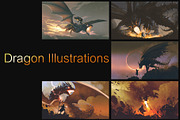 Fantasy dragon illustration set, an Illustration by Grandfailure (Thumbnail 1 of 6)
