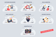 Digital Marketing Concepts, a Work Illustration by VectorMine (Thumbnail 3 of 13)