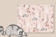 Woodland Cute Animals Pattern, a Pattern Graphic by Lady Bruniere Design (Thumbnail 7 of 15)